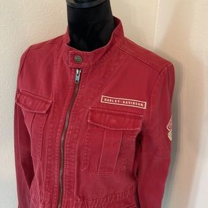 Harley Davidson red zip up jacket*
